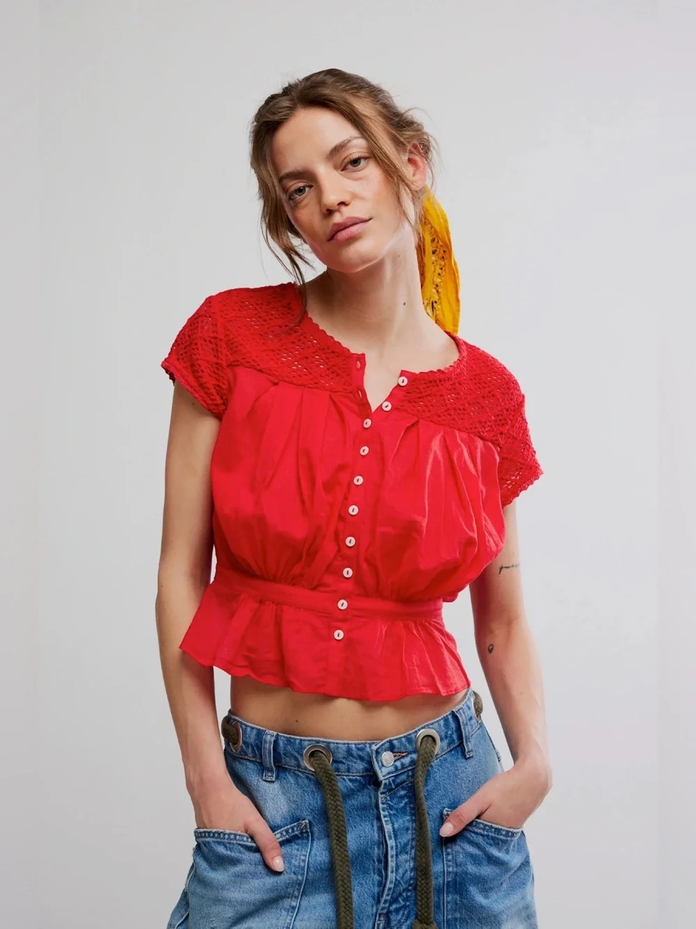 Free People bright red